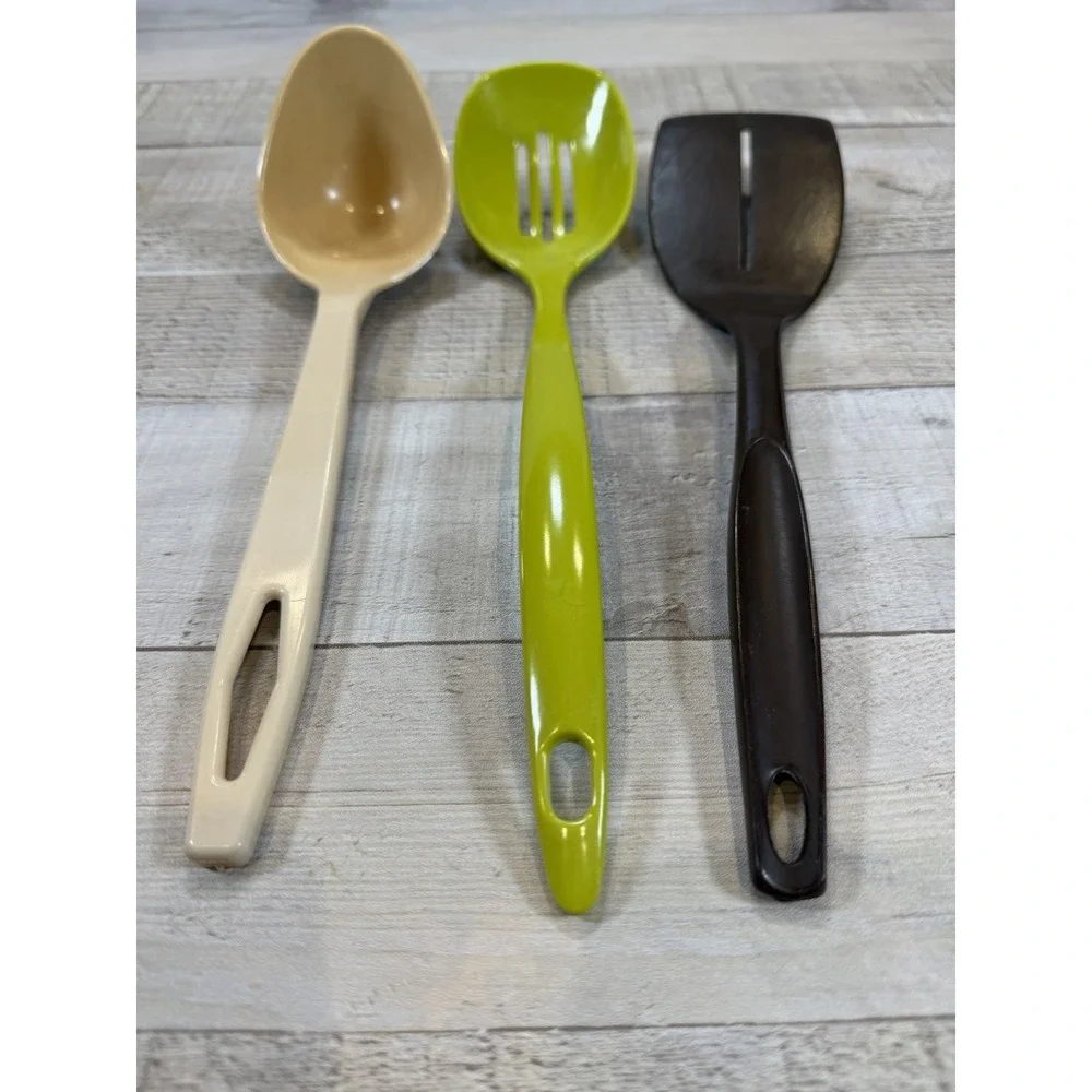 Vintage Kitchen Utensils Lot of 3 Foley Taylor Made Spoon Spatulas Retro